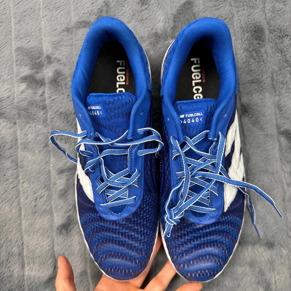 New Balance FuelCell 4040v7 Metal Baseball Cleats Blue White L4040TB7 Mens 11